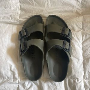 olive green plastic crocs